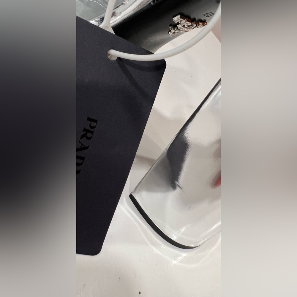 Prada Silver Platform Sandals - Picture 8 of 10